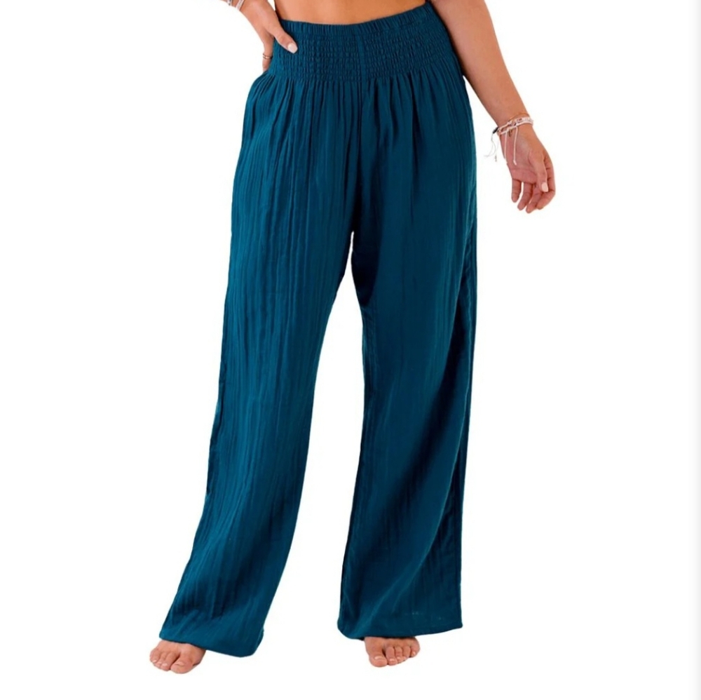 Teal Wide Leg Pants